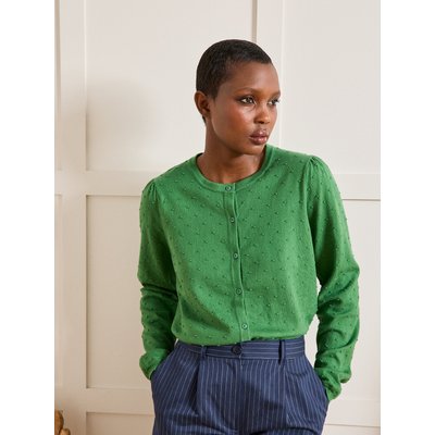 Cardigan effet plumetis coton biologique et cachemire CYRILLUS