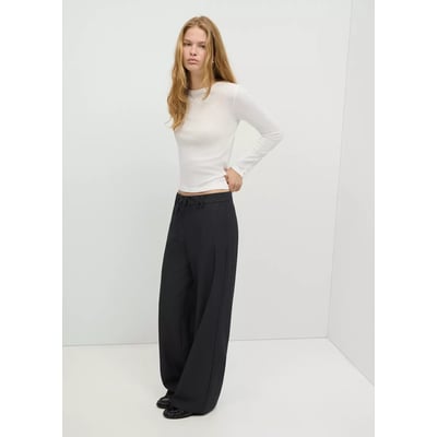 Pantalon droit détail nœud MANGO TEEN