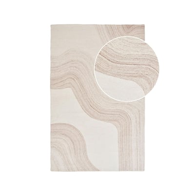 Tapis moderne tufté main motif vague FEZ PIER IMPORT