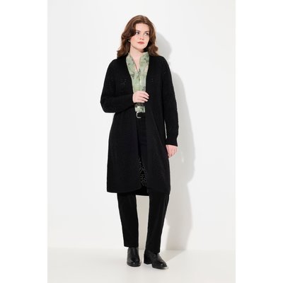 Cardigan long, maille texturée, coupe ouverte ULLA POPKEN