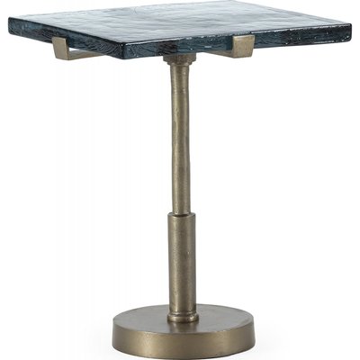 Table d'appoint en verre et métal RECOLLECTION
