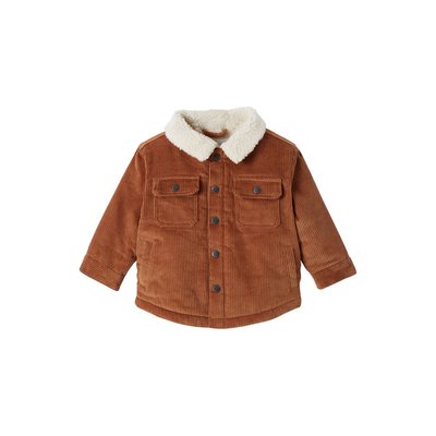 Veste en velours côtelé Bébé doublée imitation fourrure ART SCHOOL VERTBAUDET