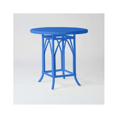 Table en rotin PRIMAVERA laqué bleu azur KOK
