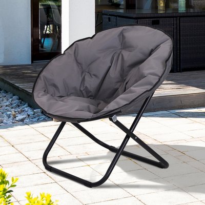 Loveuse fauteuil lune rond de jardin pliable OUTSUNNY