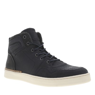 Baskets Bullboxer en cuir noir avec patch mircoperforé sur la tige BULLBOXER