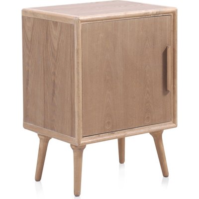 Table de chevet bois de frêne naturel porte et finition soignée RECOLLECTION