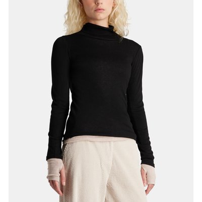 Pull col roule femme noir laine La Redoute