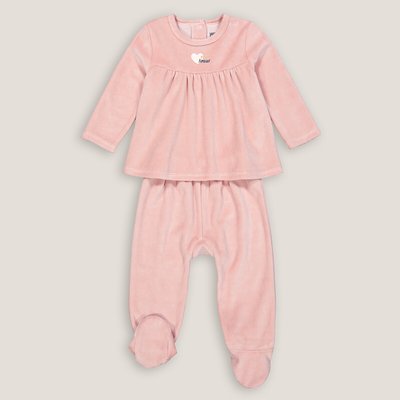Pyjama 2 pièces à pieds en velours LA REDOUTE COLLECTIONS