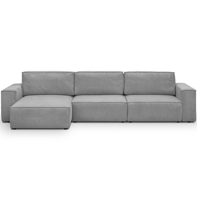 Canapé d'angle modulable 5 places en velours côtelé - Harper Mod HOMIFAB