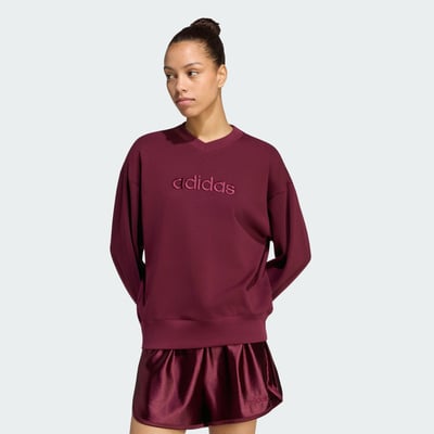 Sweat-Shirt Col V Satin Seasonal Essentials ADIDAS SPORTSWEAR