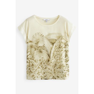 T-shirt manches courtes en matières mélangées NEXT