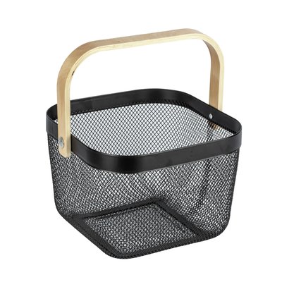 Panier en acier avec poignée en bambou BAMBUSA WENKO