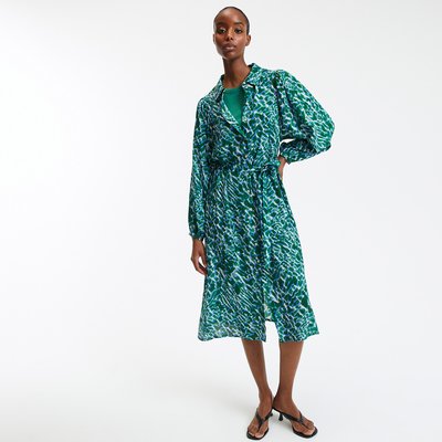 Robe longue imprimée manches ballons LA REDOUTE COLLECTIONS