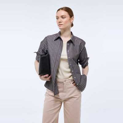 Chemise manches longues rayée en coton BIO GOTS MONOPRIX