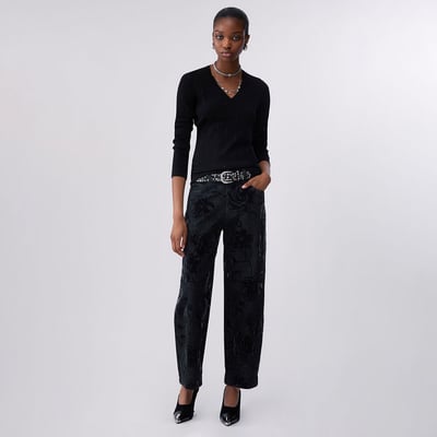 Pull en laine à col en V LIU JO