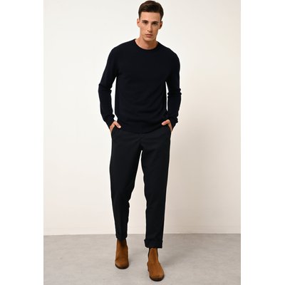 HOWARD pull col rond navy en cachemire JUST CASHMERE
