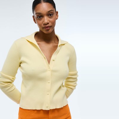 Cardigan col polo à côtes MONOPRIX