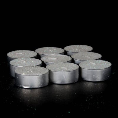 Lot de 9 bougies chauffe-plat pailletées 12 g FEERIC LIGHTS & CHRISTMAS