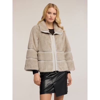 Veste effet teddy avec zip MOTIVI