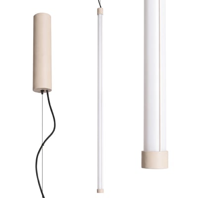 Suspension Acier Beige LED 1 Trang EDEN