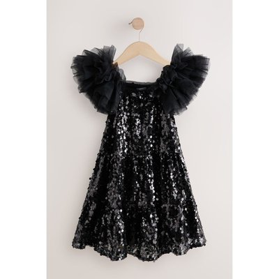 Robe de soirée à sequins manches bouffantes NEXT