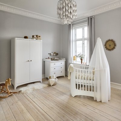 Armoire 2 portes Classic Blanche LEANDER