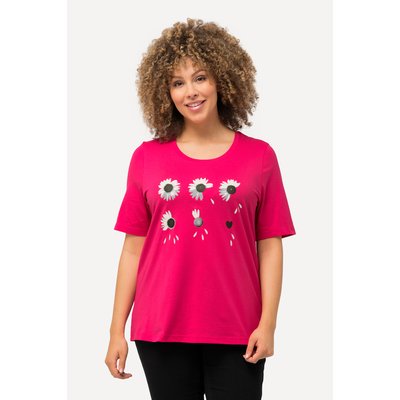 T-shirt à fleurs. Coupe Classic Fit. Col ULLA POPKEN