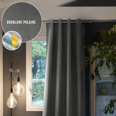 Rideau occultant thermique à œillets TERRE DE NUIT