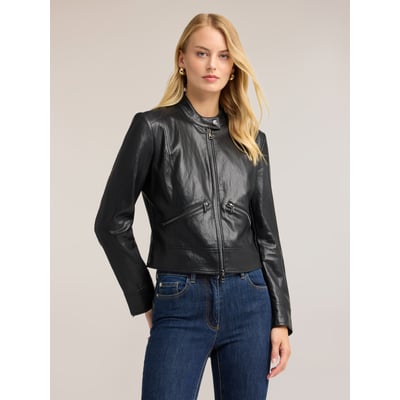 Veste biker avec col mao MOTIVI