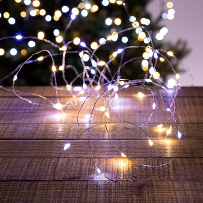 Guirlande lumineuse extérieur 100 LED blanc froid et chaud 10m FEERIC LIGHTS & CHRISTMAS