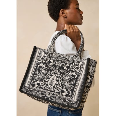 Sac cabas jacquard LA FEE MARABOUTEE