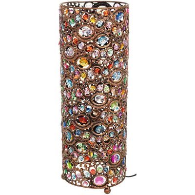 Lampe de table en métal et verre coloré style bohème chic RECOLLECTION