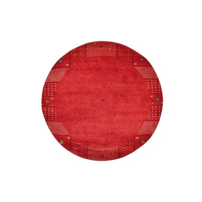 Tapis salon Denver noué main laine, rond THEKO