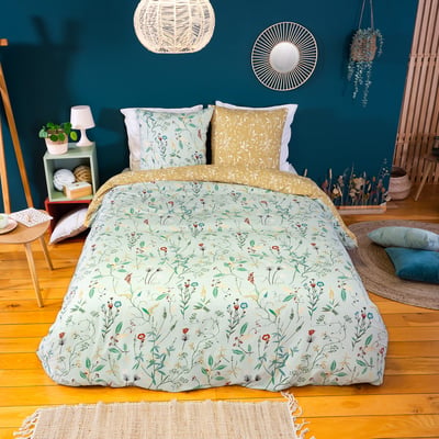 Parure housse de couette en microfibre imprimée, Florissane C DESIGN HOME TEXTILE