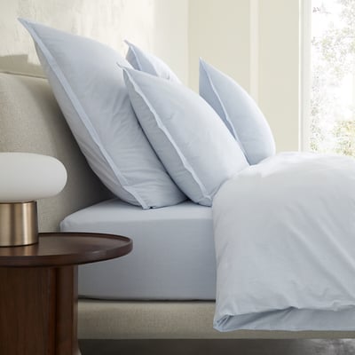 Taie d'oreiller en percale de coton lavé 120 fils, SABBAL AM.PM