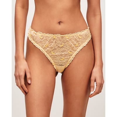 String en dentelle avec bananes brodées BANANASPLITIZ UNDIZ