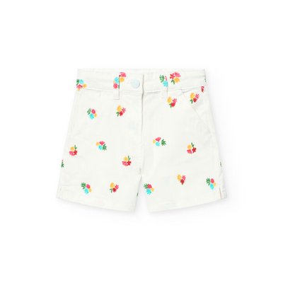 Bermuda en toile fleurs BOBOLI
