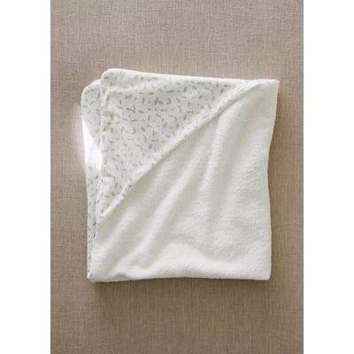 Peignoir à capuche en coton imprimé MANGO HOME