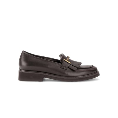 Mocassins en cuir lisse à talon décroché GABOR