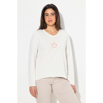 T-shirt avec étoiles et bords roulottés ULLA POPKEN