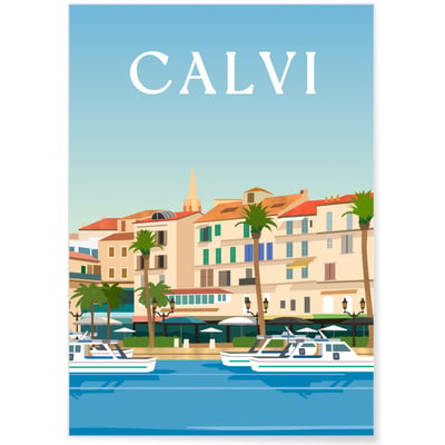 Affiche ville Calvi L'AFFICHERIE