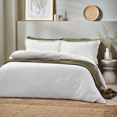 Waffle Cotton Textured Duvet Cover Set YARD