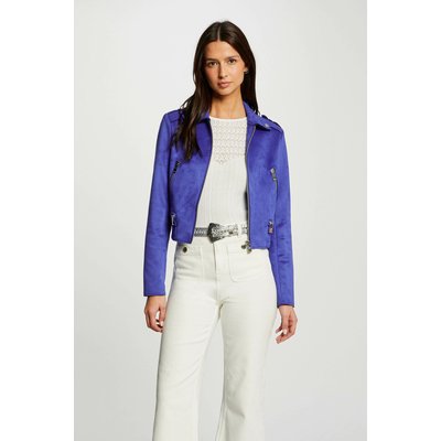 Veste suedine bleu outlet
