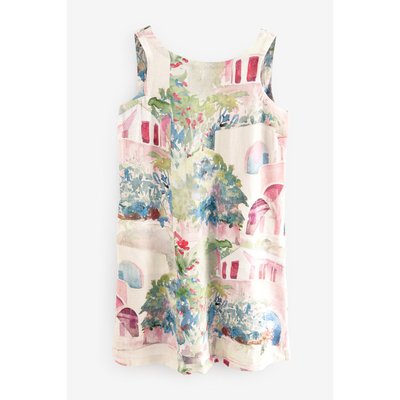 Mini robe droite en lin avec dos échancré NEXT
