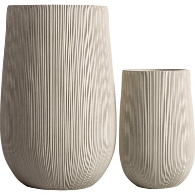 Lot de 2 cache-pots céramique empilables RECOLLECTION