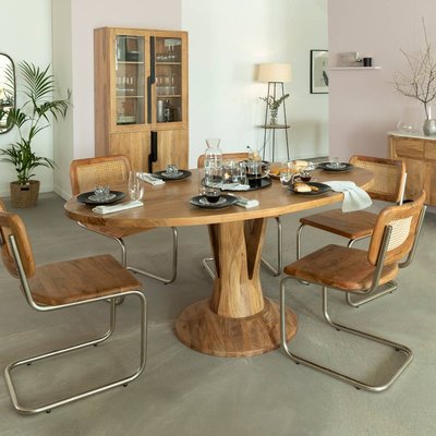 Table à manger ovale en bois d'acacia 175 cm  SAUGE MADE IN MEUBLES 