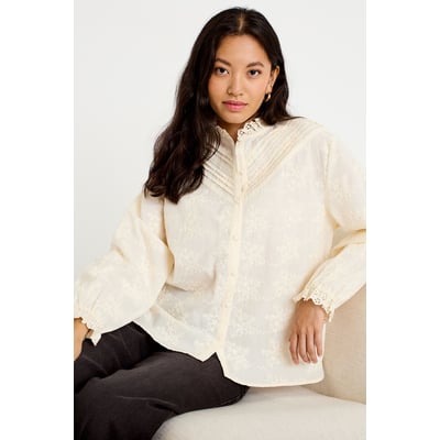 Blouse ample col montant manches longues CACHE CACHE