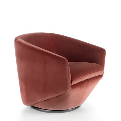 Fauteuil pivotant rembourré en velours ANGEL CERDA