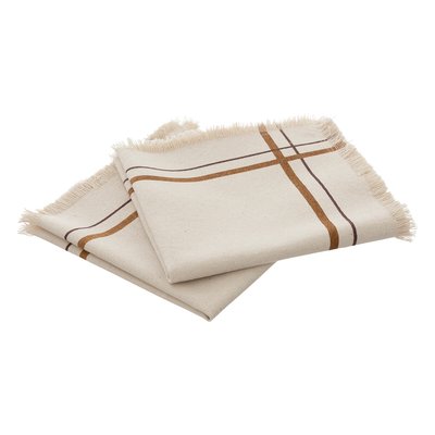 2 Serviettes de table rayees en coton Mahas EDEN