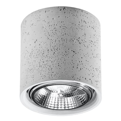 Plafonnier Béton Gris GU10 1 Cullo EDEN